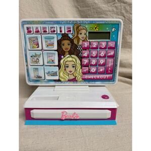 Barbie Cash Register Toy TESTED Working Lights Sound Drawer Checkout Play Mattel